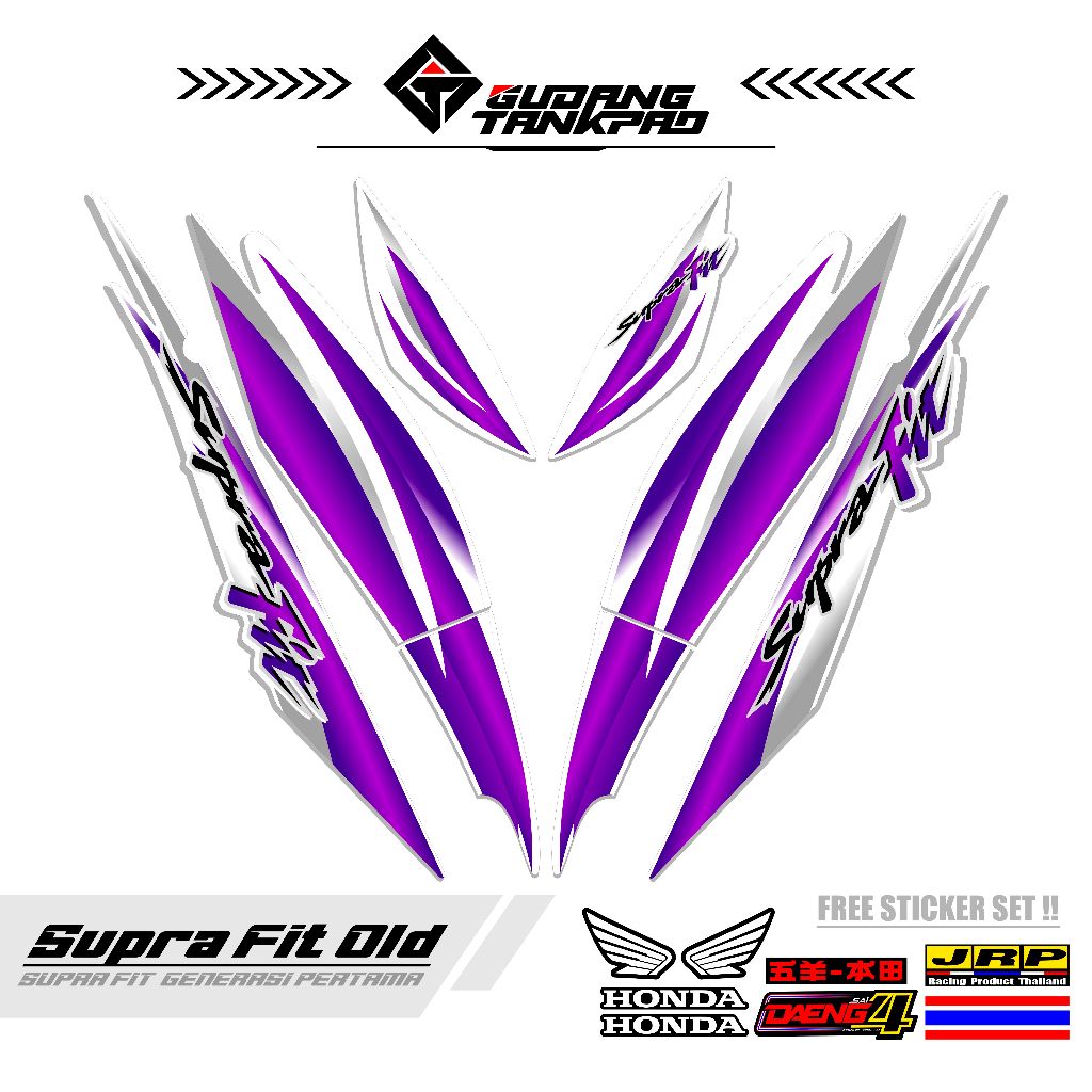 STRIPING MOTOR SUPRA FIT OLD 110 / MTF 19 / STRIPING SUPRA FIT LAMA / STRIPING HONDA SUPRA FIT / STI