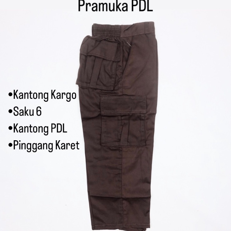 Murah Banget CELANA PANJANG PDL Kargo Pramuka Kantong Banyak Kantong Kargo Sekolah SD SMP SMA Laki P