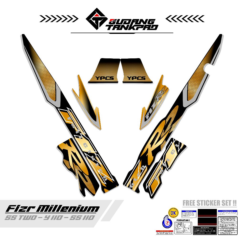 STRIPING MOTOR YAMAHA FIZ R / MTF 15 / STIKER STRIPING F1ZR / STIKER POLET FIS R / STRIPING FIZ R / 