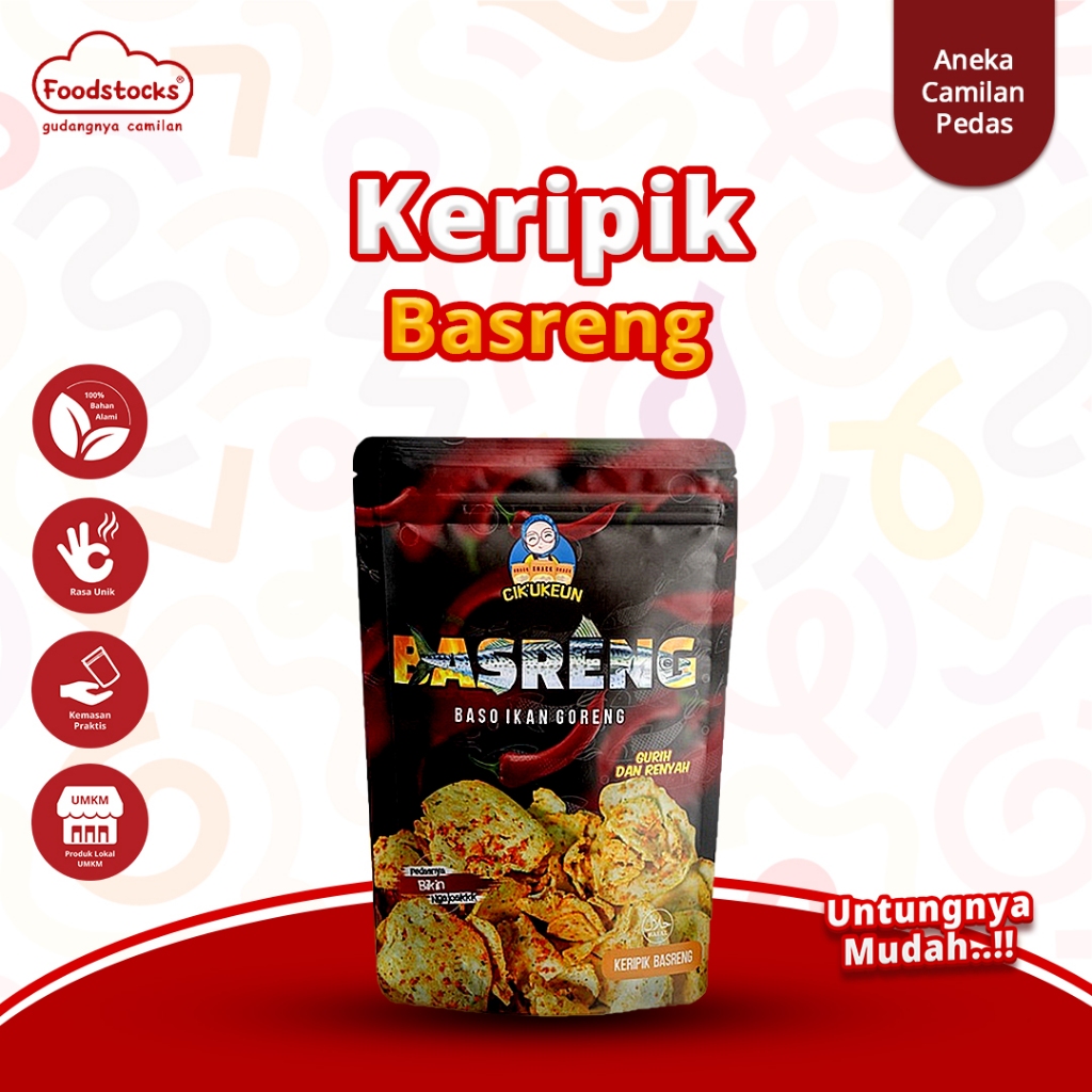 

CIKUKEUN - KERIPIK BASRENG - Baso Ikan Goreng Pedas Gurih - Cemilan Renyah