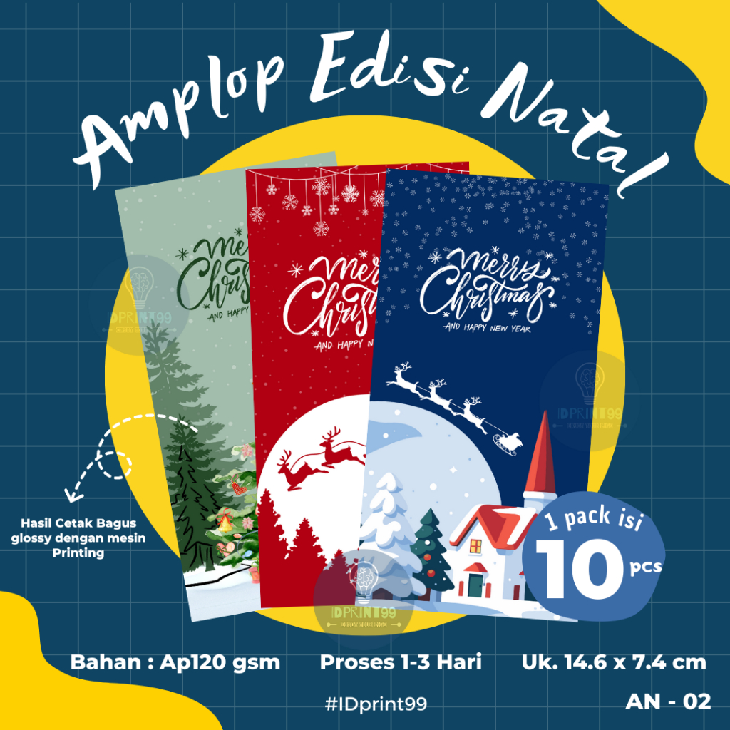 

[10pcs] AMPLOP NATAL 2 | AMPLOP MERRY CHRISTMAS MURAH ISI 10 PCS | EDISI NATAL