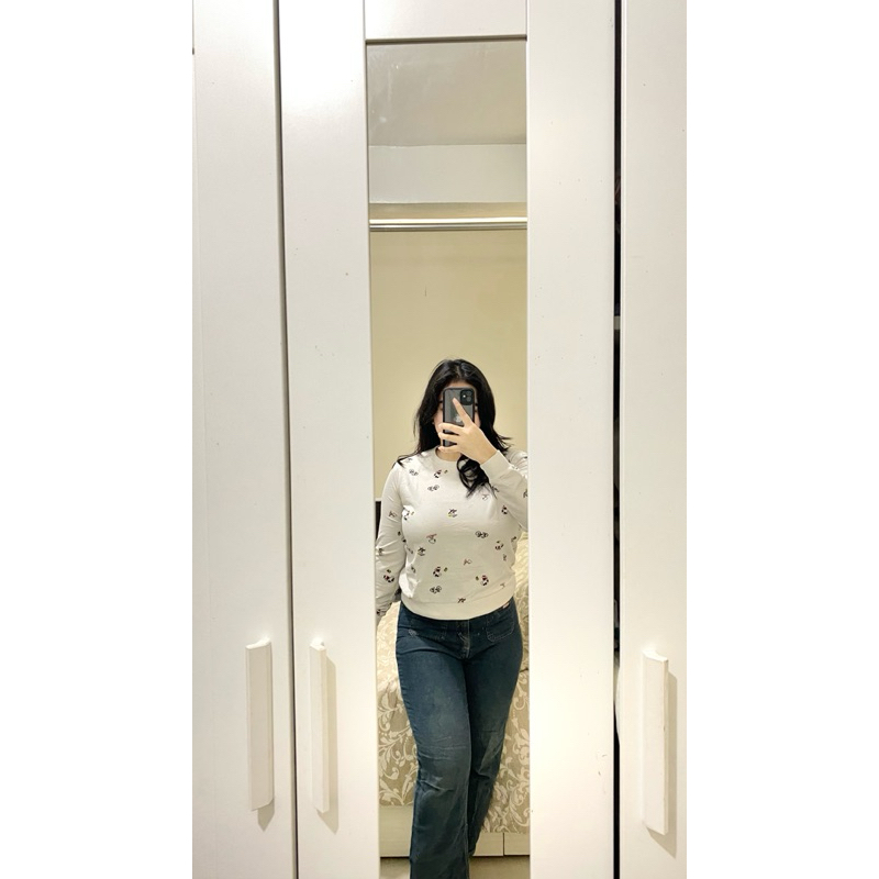 white snoopy Top - Packing Plastik Warna Biru Muda