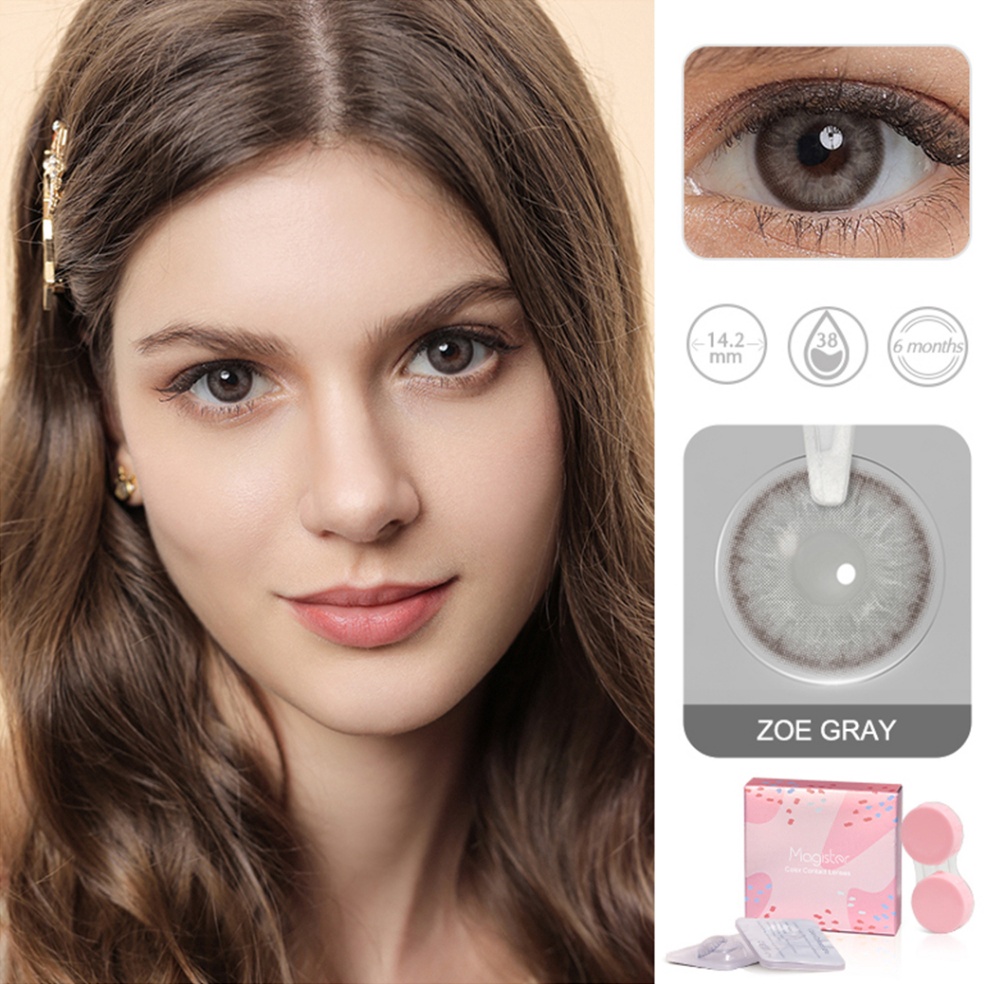 laris manis 224 Gaya terbaruMagister Softlens ZOE 142mm Normal Softlens Sepasang 6Bulan