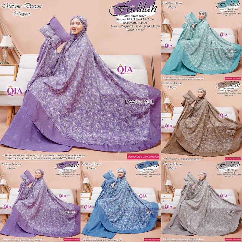Alfihijabstore Mukena motif bunga berlabel QIA COLLECTION // 18.11 FADILAH NIRMAJA Jihan / martqtila