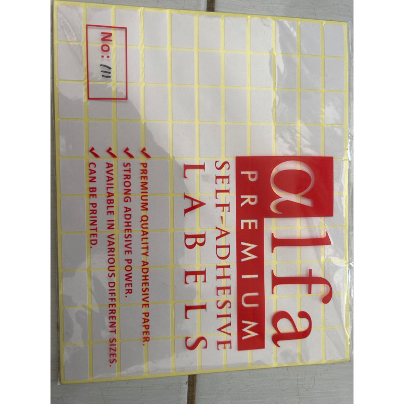 

alfa premium self adhesive labels 1 pack 7 pcs