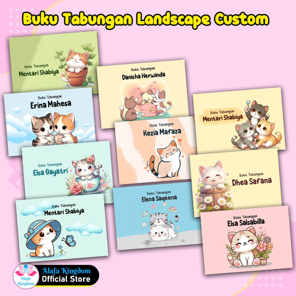 

Alafakingdom Buku Tabungan Custom Tema Cuttie Cat