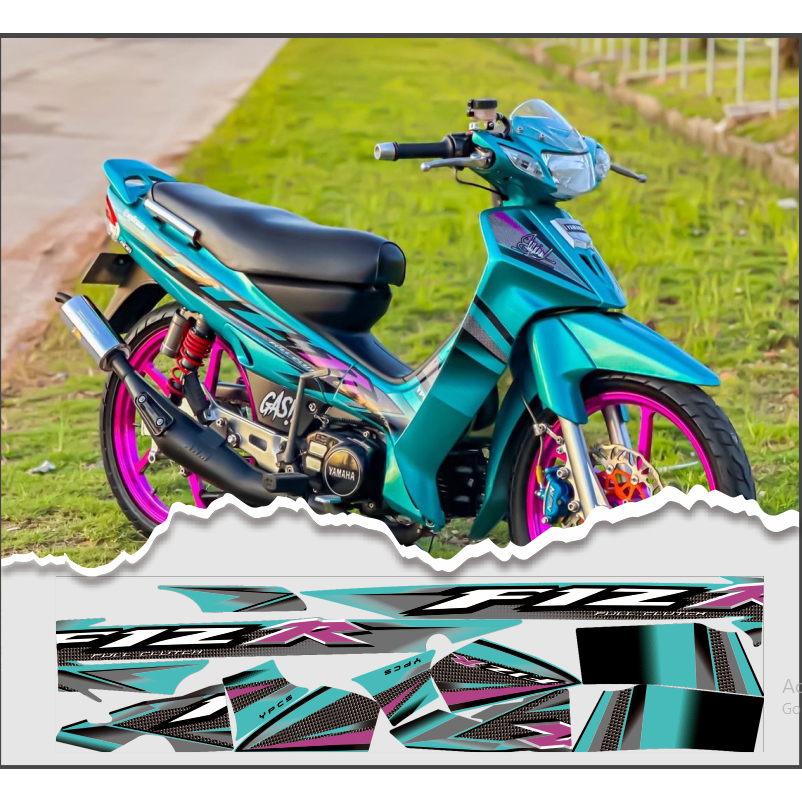 [PROMO] STRIPING VARIASI FIZR 2004 BIRU FIZ R custom YAMAHA HIJAU TOSCA TRANSPARAN UV