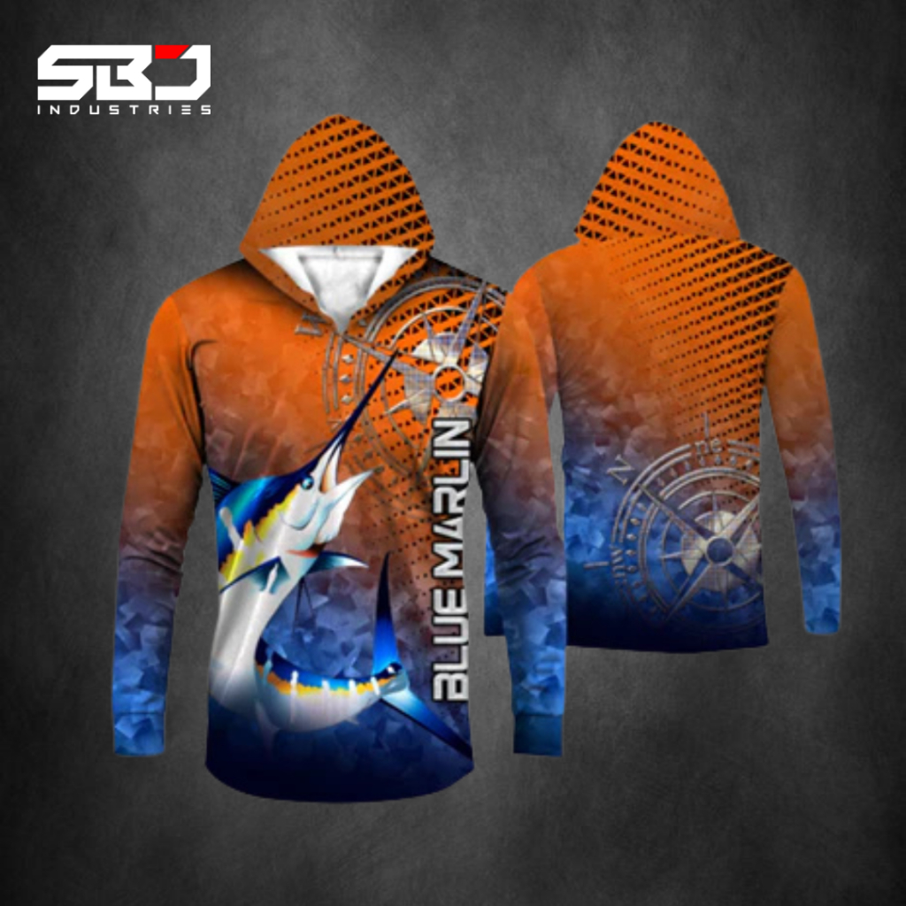 SBJ - Jersey Mancing Kupluk Custom Lengan Panjang Premium Full Printing Bebas Custom Design