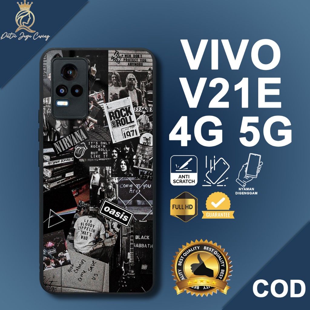 Case Vivo V21E 4G Terbaru Black Casing Vivo V21E 5G Termurah Hardcase Softcase Glosy Kesing Terlaris