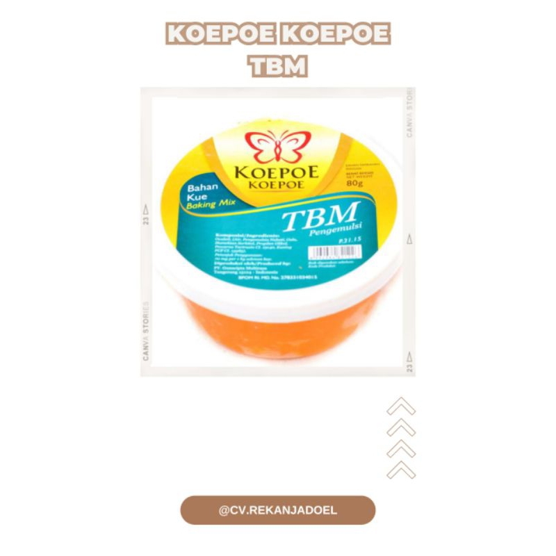 

Koepoe TBM pengemulsi 80gr