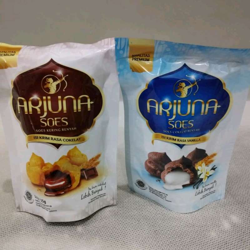 

Soes Arjuna Pouch 30gr Cokelat Vanila Arjuna Soes Kue Soes Enak Manis Aneka Rasa Cemilan Manis