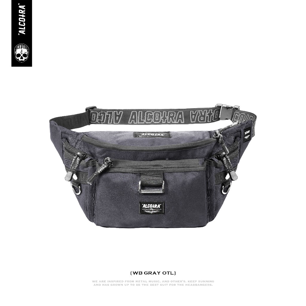 WB GRAY OTL // WAISTBAG GRAY OUTLINE // WAISTBAG BESAR ALCOTRA