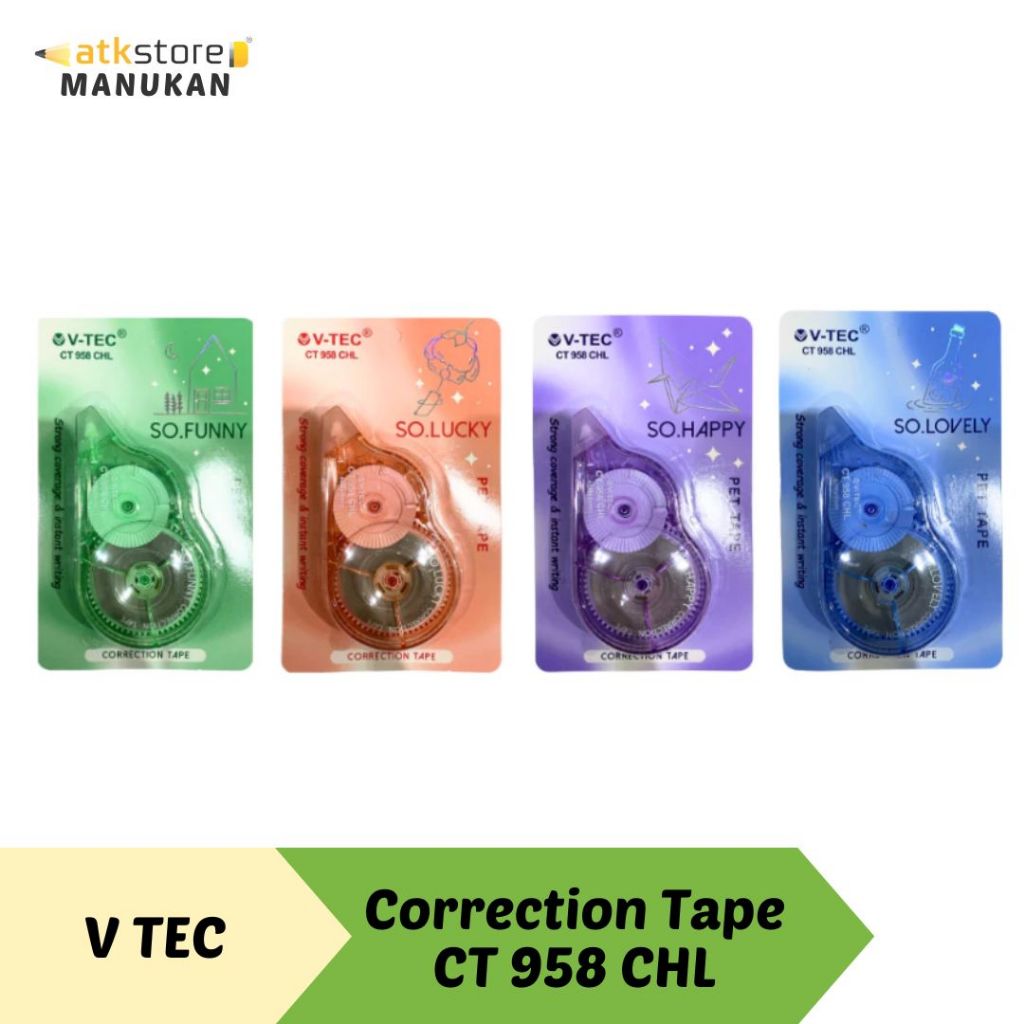 

V TEC Stipo Kertas CT 958 Correction Tape 40 Meter
