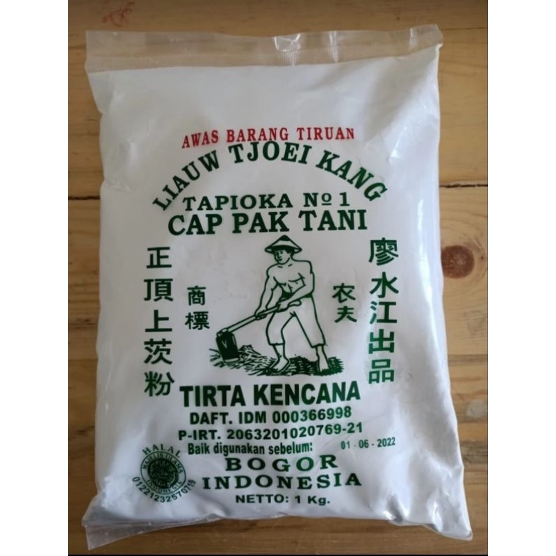 

Liauw Tjoei Kang Tepung Tapioka Cap Pak Tani 1 kg