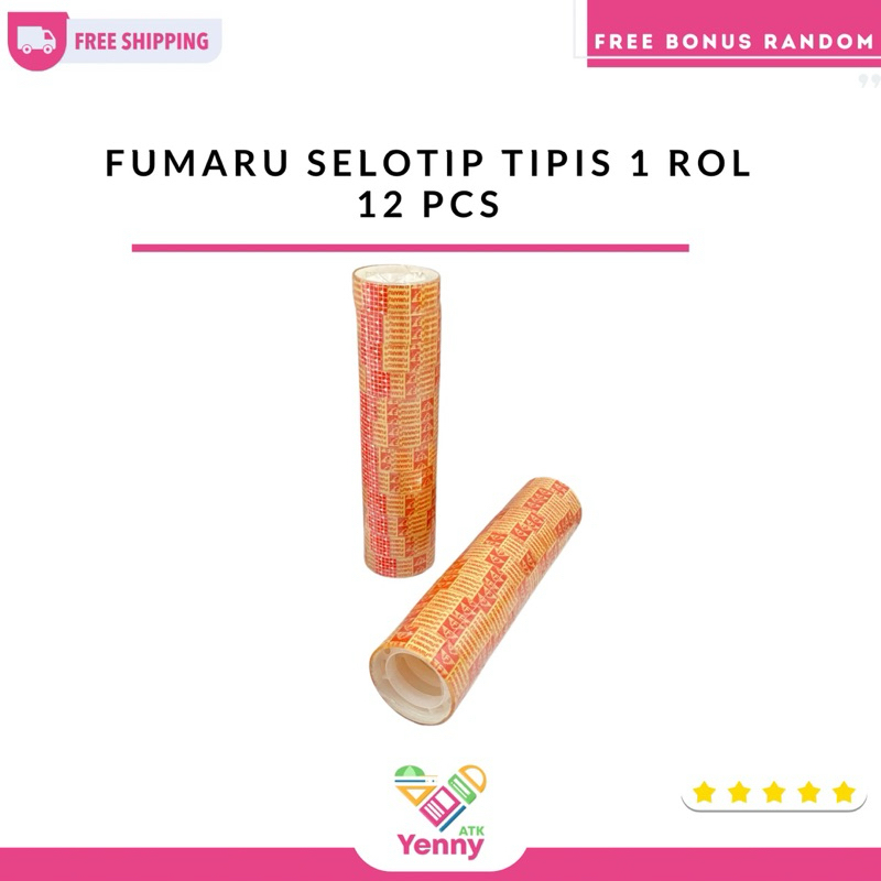 

Isolasi Kecil bening 12 Pcs | Isolasi fumaru Bening Untuk Kado