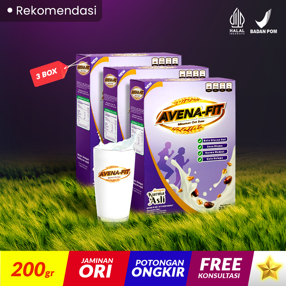 

Sereal Sarapan Granola Oat AVENAFIT Paket Sembuh Susu Kambing Etawa Obat Kolestrol 3 Box