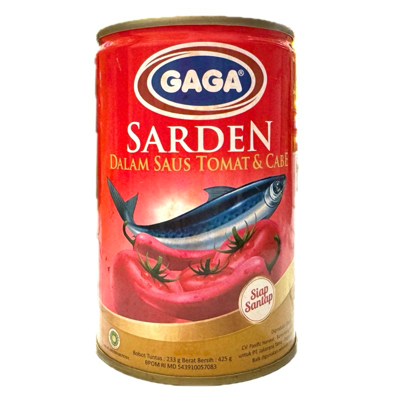 

Gaga Sarden dalam Saus Tomat dan Cabe 425g