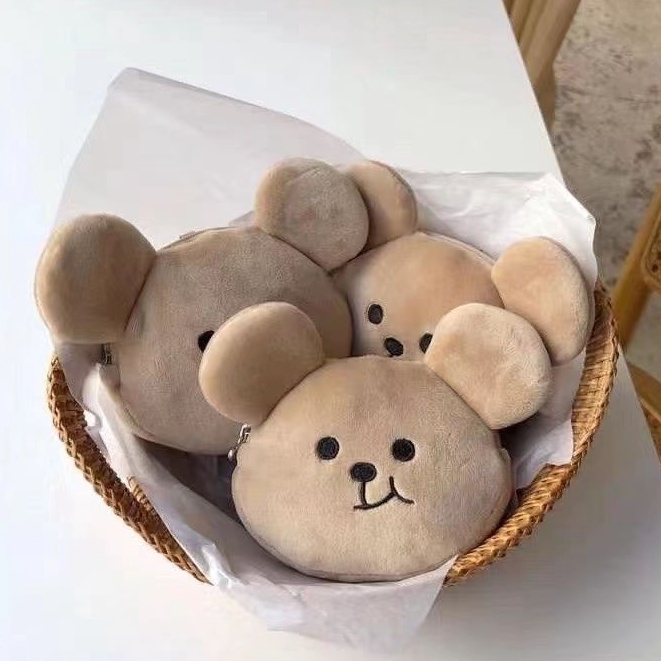 KODE E24O Ready dompet papirut wanita dompet teddy bear milk and mocha bear Zhao Lusi diamdiam tidak