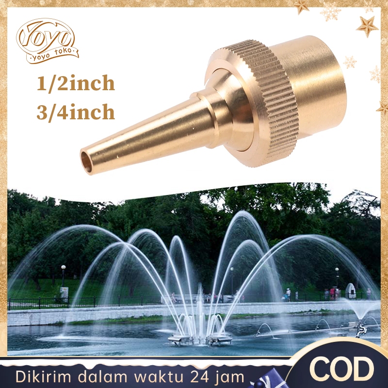 Nozzle Air Mancur Kolam Nozzle Air Mancur Nozzle Air Mancur 1/2 Inch 3/4 Inch Bahan Kuningan