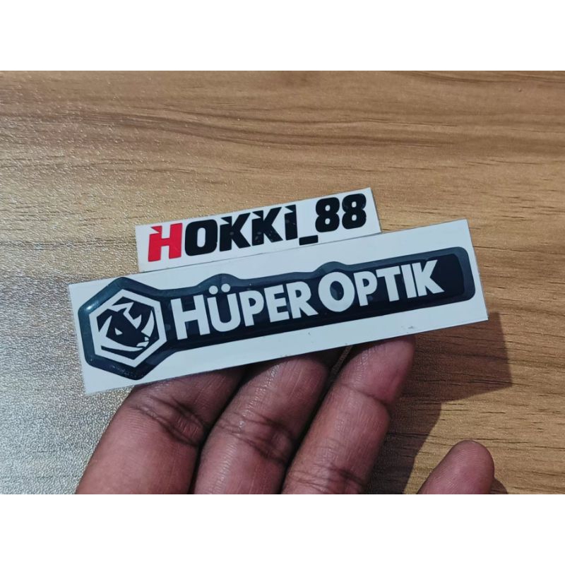Stiker Emblem kaca film HUPER OPTIK