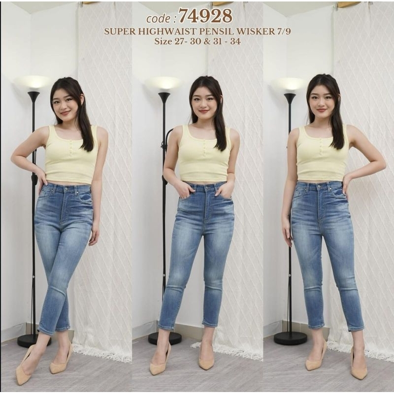 Celana Jeans Pensil Panjang "BIRU (Jas 0023), CAKAR (Jas 0022), GRADASI (Jas 0017), GELAP (Jas 0023)