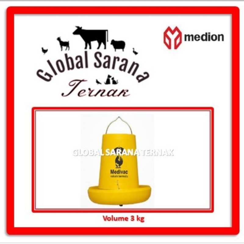 Tempat Pakan Ayam 3 kg Medion