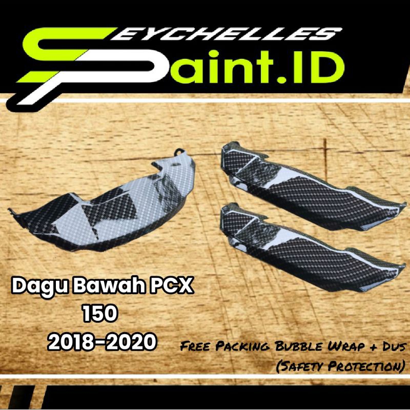 Cover Carbon Dagu Bawah PCX 150 Motif Kevlar
