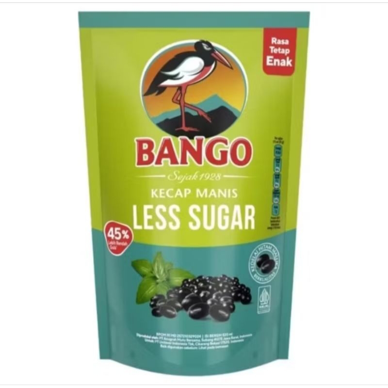 

BANGO Kecap Manis Less Sugar 550Ml 45% Rendah Gula