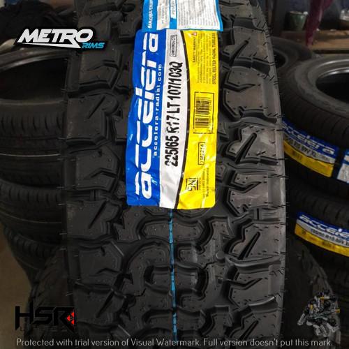 ban semi offroad/lumpur ring 17 225/65 merk accelera omikron C/T ukuran 225 65 R17 ban std mobil CRV