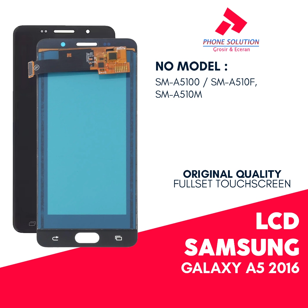 LCD Samsung A5 2016 / A510F - Fullset Touchscreen 100% Original - Garansi 1 Bulan