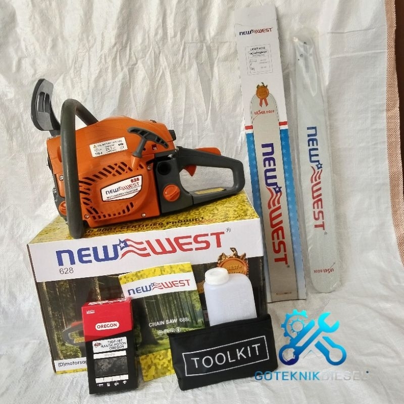 TERMURAH!!! CHAINSAW / SENSO 628 688i NEW WEST MESIN GERGAJI KAYU BAR 22 INCH / 24 INCH NEW WEST ORI