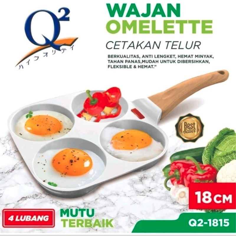 TEFLON DADAR TELUR / WAJAN OMELET Q2 4 LUBANG 1815