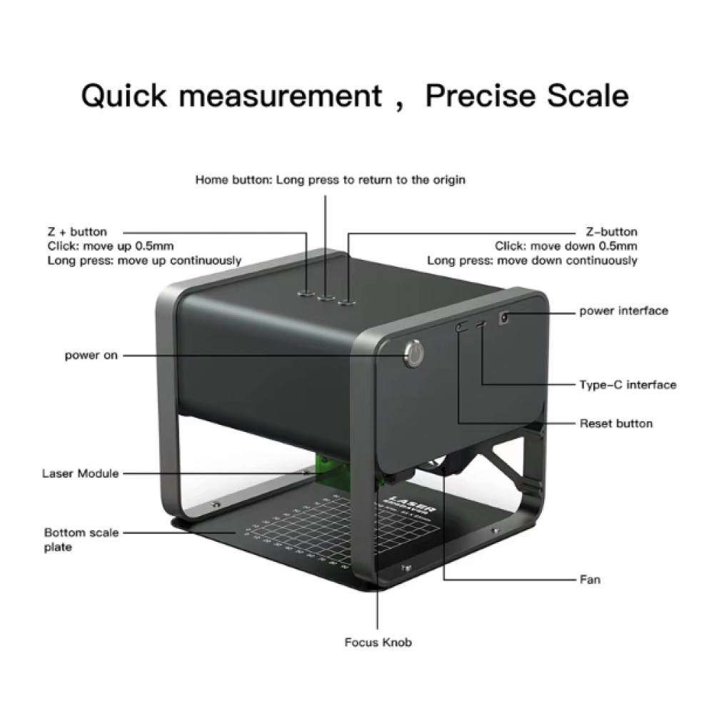 Mini Laser Engraving Machine CNC GRBL 5500mW