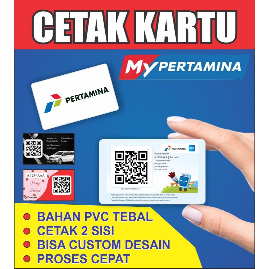 

Kartu My Pertamina Bahan PVC Card Tebal Sehari Jadi / CETAK KARTU MY PERTAMINA BAHAN PVC