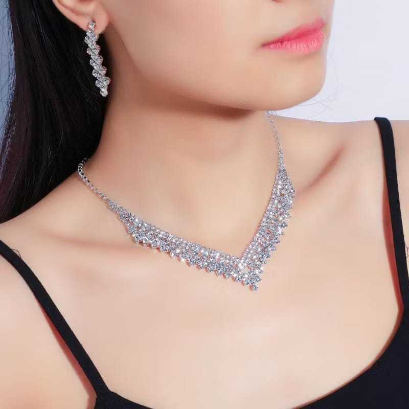 Kalung Classy - kalung Set Anting Liontin Pernikahan