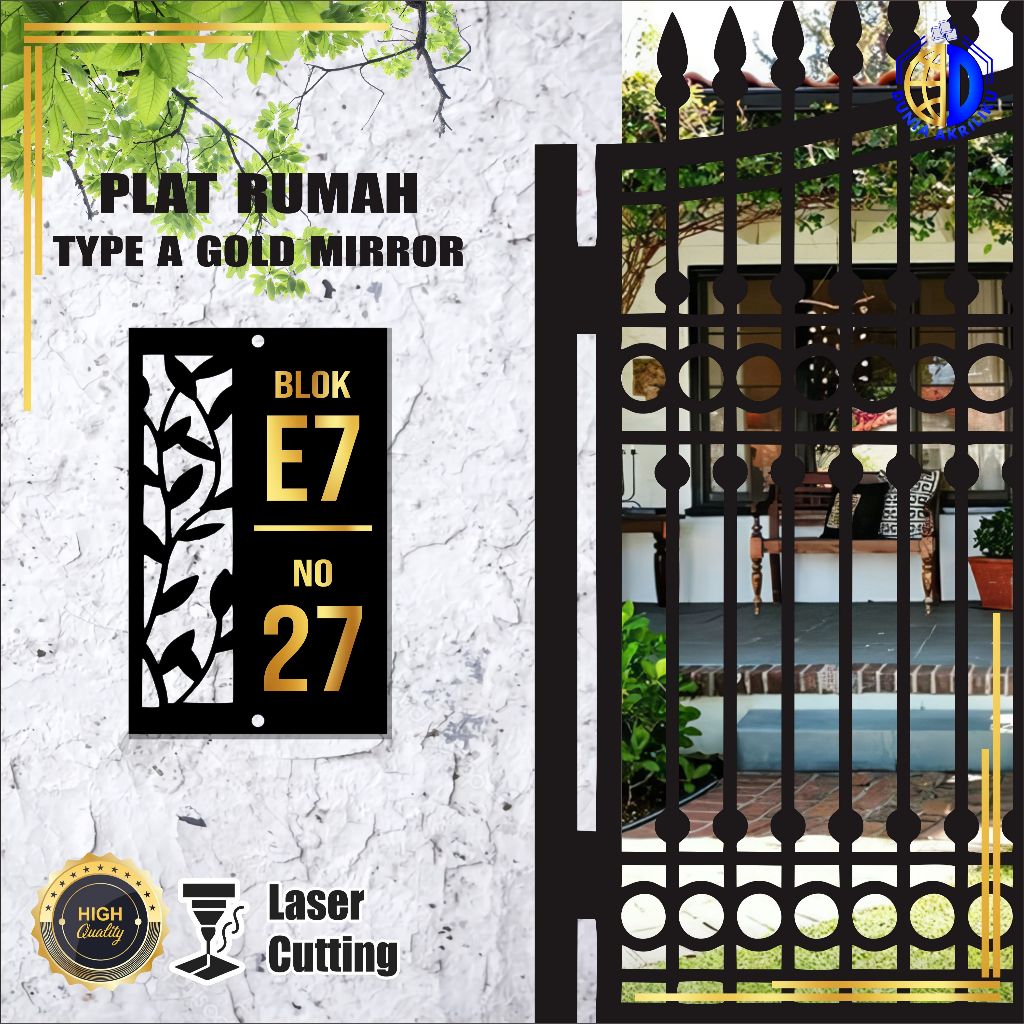 Plat Nomor Rumah Mozaik / Plat No Rumah Custom