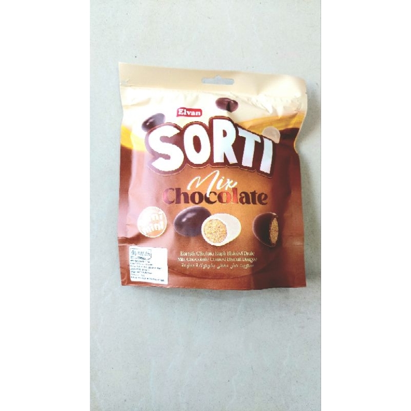 

Elvan Sorti Coklat Biskuit Mix Chocolate Coated Biscuit Dragee 120G