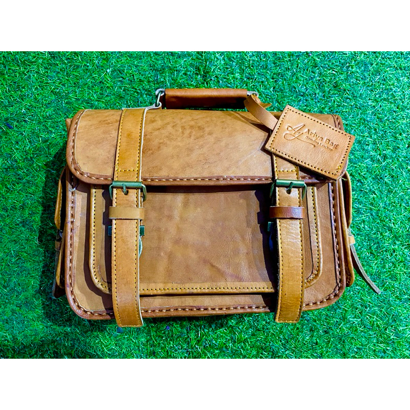 tas kulit asli postman