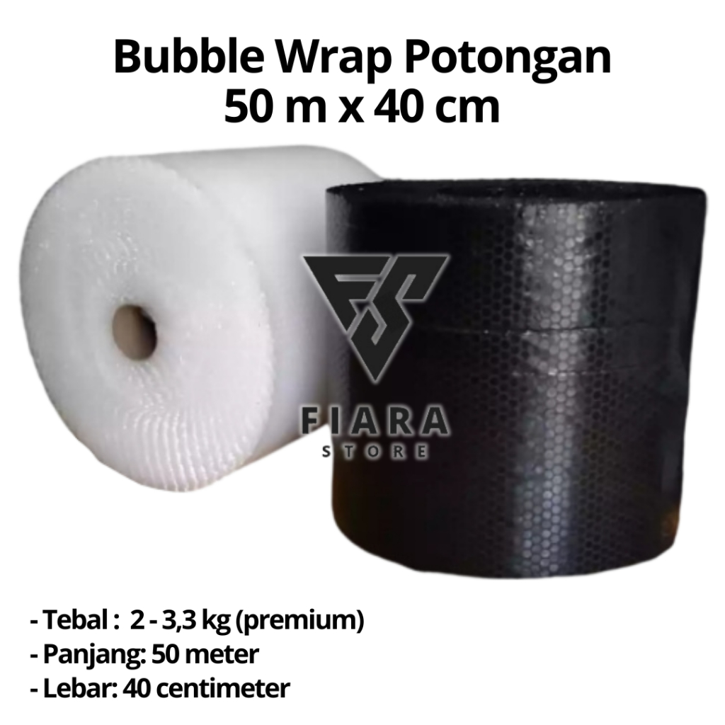

Bubble Wrap Potongan 50 m x 40 cm (Super Tebal Ukuran Sepertiga Roll)