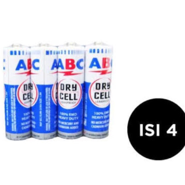 ABC baterai AA isi 4 - Baterai ABC biru A2