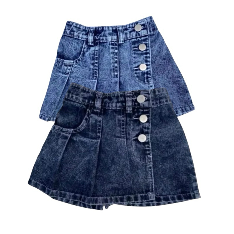 Rok Celana Jeans Ariana Anak perempuan / Rok celana jeans anak kekinian