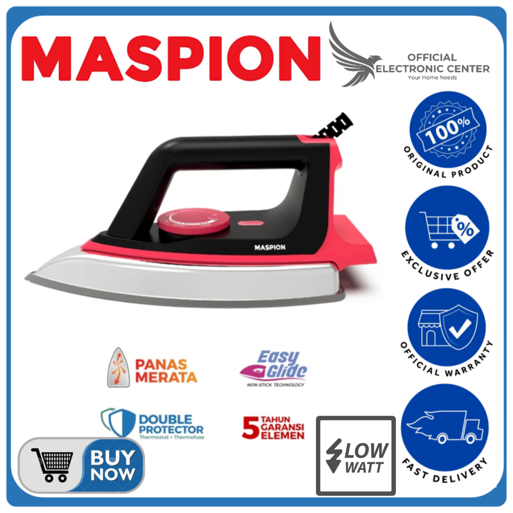 MASPION SETRIKA HA-390 HA390 HA 390 SETRIKA LISTRIK MASPION SUPER LOW WATT IRON MASPION
