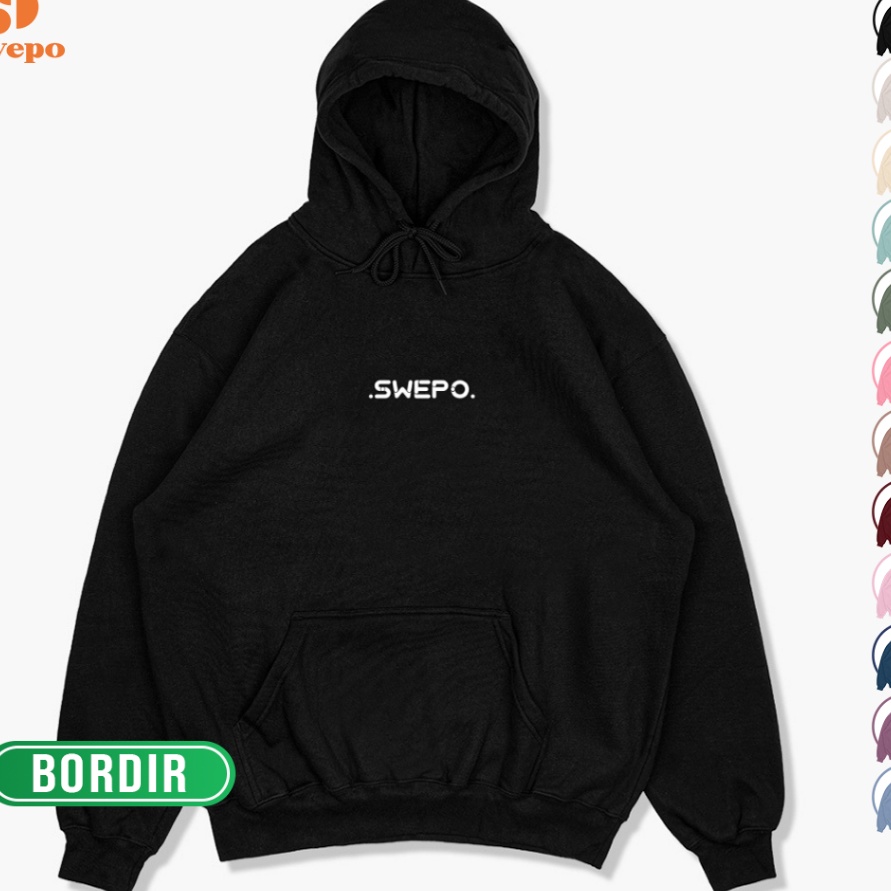 Extra SWEPO Hoodie Jumper Everyday SWEPO Series BORDIR Size MXXXL Pria  Wanita