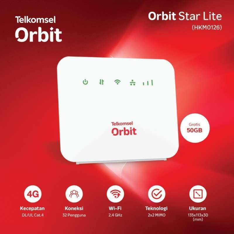 Modem Router Telkomsel Orbit Star Lite HKM - Tanpa Kartu