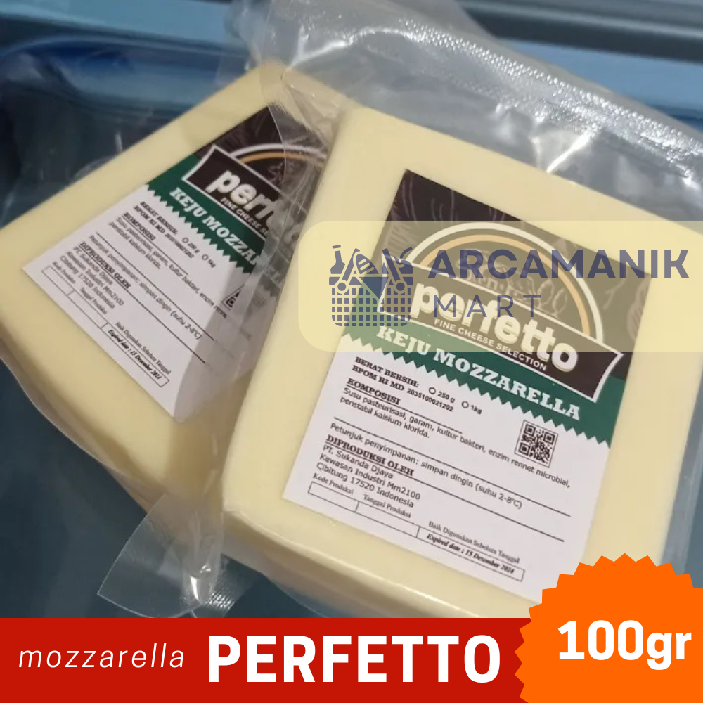 

Keju Mozzarella Perfetto 100gr Murah / Perfetto Mozarella chesse 100gr - keju mozzarella perfetto