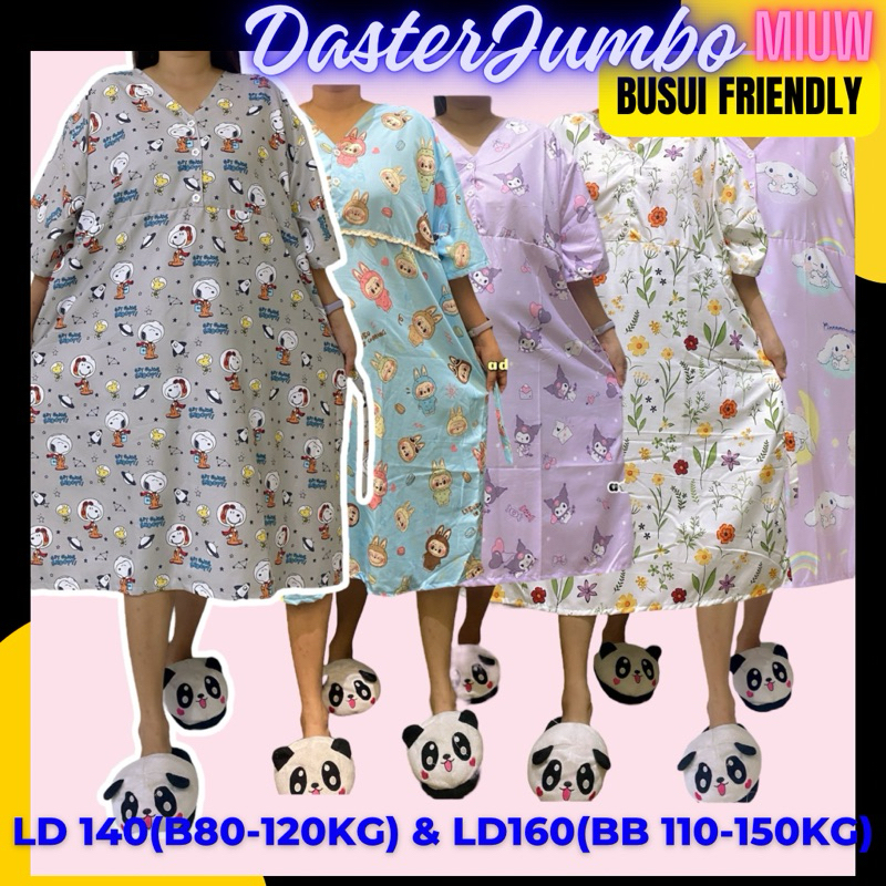 PIYAMA DASTER BUSUI JUMBO BB80-150kg BIGSIZE BAJU TIDUR DRESS PIAMA PIYAMA BABYDOLL BAJU HAMIL MIUW