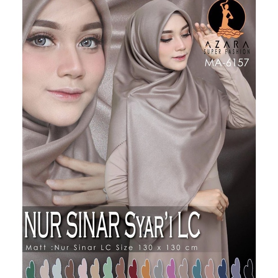Terbagus AZARA  13 x 13HIJAB SEGI EMPAT JUMBO NUR SINAR SYARI LC BY AZARA