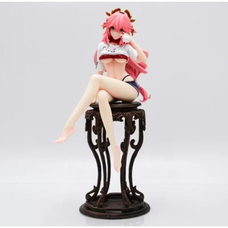 figure anime genshin impact yae miko model duduk