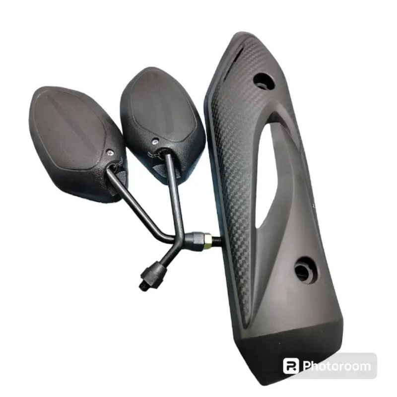 spion beat standar hitam full hitam ori + tutup tameng knalpot beat karbu beat lama scoopy karbu