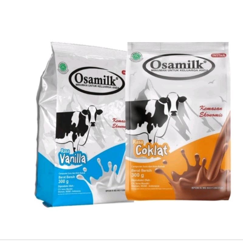 

paket osamilk 300 gram coklat & vanilla - stok selalu terbaru